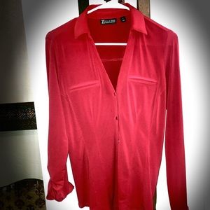Red Collared Blouse (size SM from NY&Co.)